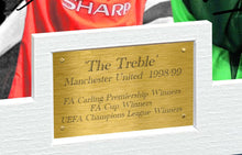 Load image into Gallery viewer, Kitbags &amp; Lockers 1999 &#39;THE TREBLE&#39; Manchester United Beckham Giggs Sheringham Scholes Keane Solskjaer Schmeichel 12x8 A4 Autographed Signed Photo Photograph Picture Frame Soccer Gift
