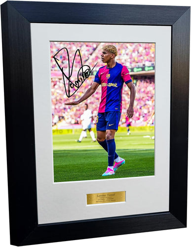 12x8 A4 Signed Lamine Yamal CALMA Celebration Barcelona 4 vs 3 Real Madrid Autographed Autograph Signed Signature Photograph Photo Picture Frame Football Soccer Poster Gift 9
