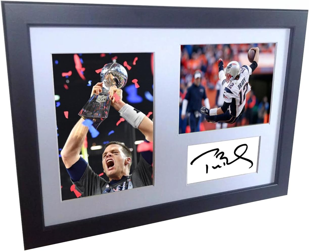 Kitbags & Lockers Tom Brady 12x8 A4 Signed Super Bowl 51 MVP Patriots Autographed Photo Photograph Picture Frame Poster