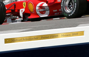 Kitbags & Lockers 12x8 A4 Michael Schumacher Monaco 2005 Grand Prix Ferrari F2005 Car Autographed Signed Signature Photo Photograph Picture Frame Racing Formula 1 F1 Poster Gift