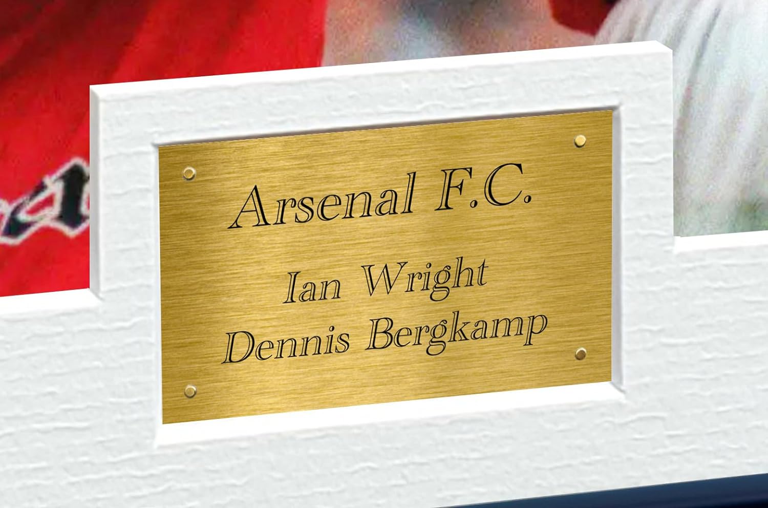 12x8 A4 Signed Ian Wright Dennis Bergkamp Arsenal Autographed Autograph Signed Signature Photograph Photo Picture Frame Football Soccer Poster Gift