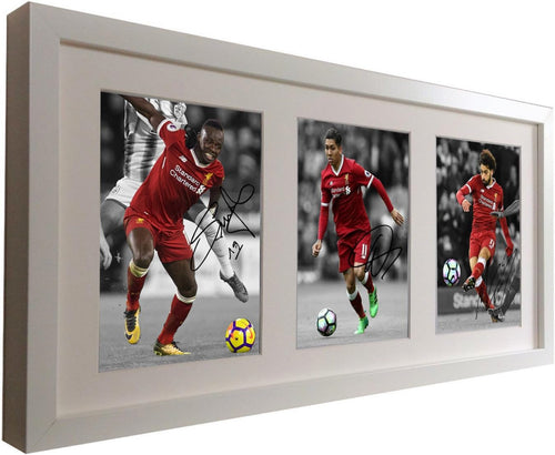Kitbags & Lockers Signed White 2018 Liverpool - Sadio Mane - Roberto Firmino - Mo Mohamed Salah - Autographed Photo Photograph Picture Frame Gift