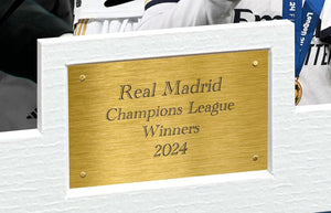 12x8 A4 Real Madrid 2024 Champions Leagues Winners Bellingham Vinicius Junior Carvajal Modric Kroos Nacho Ancelotti Autographed Signed Photo Photograph Picture Frame Football Soccer Poster Gift