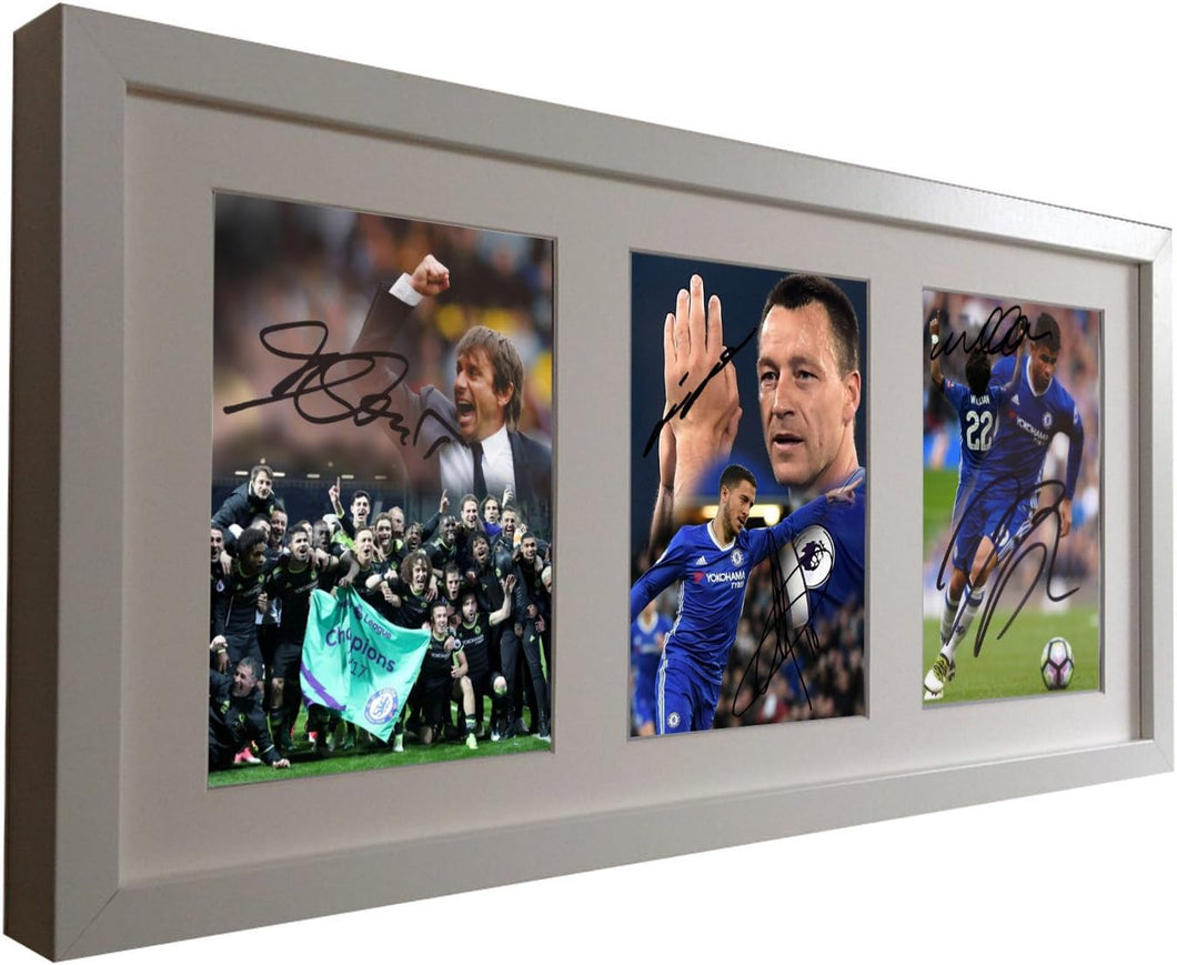 Kitbags & Lockers Signed CELEBRATION EDITION 2017 Premier League Win. Conte-John Terry-Eden Hazard-Willian-Deigo Costa Chelsea Autographed Photo Picture Frame Gift