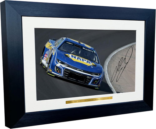 Kitbags & Lockers 12x8 A4 Chase Elliott 2024 NASCAR Cup Series No. 9 Chevrolet Camaro ZL1 Hendrick Motorsports Signed Autographed Signature Photo Photograph Picture Frame Poster Celebration Gift 2