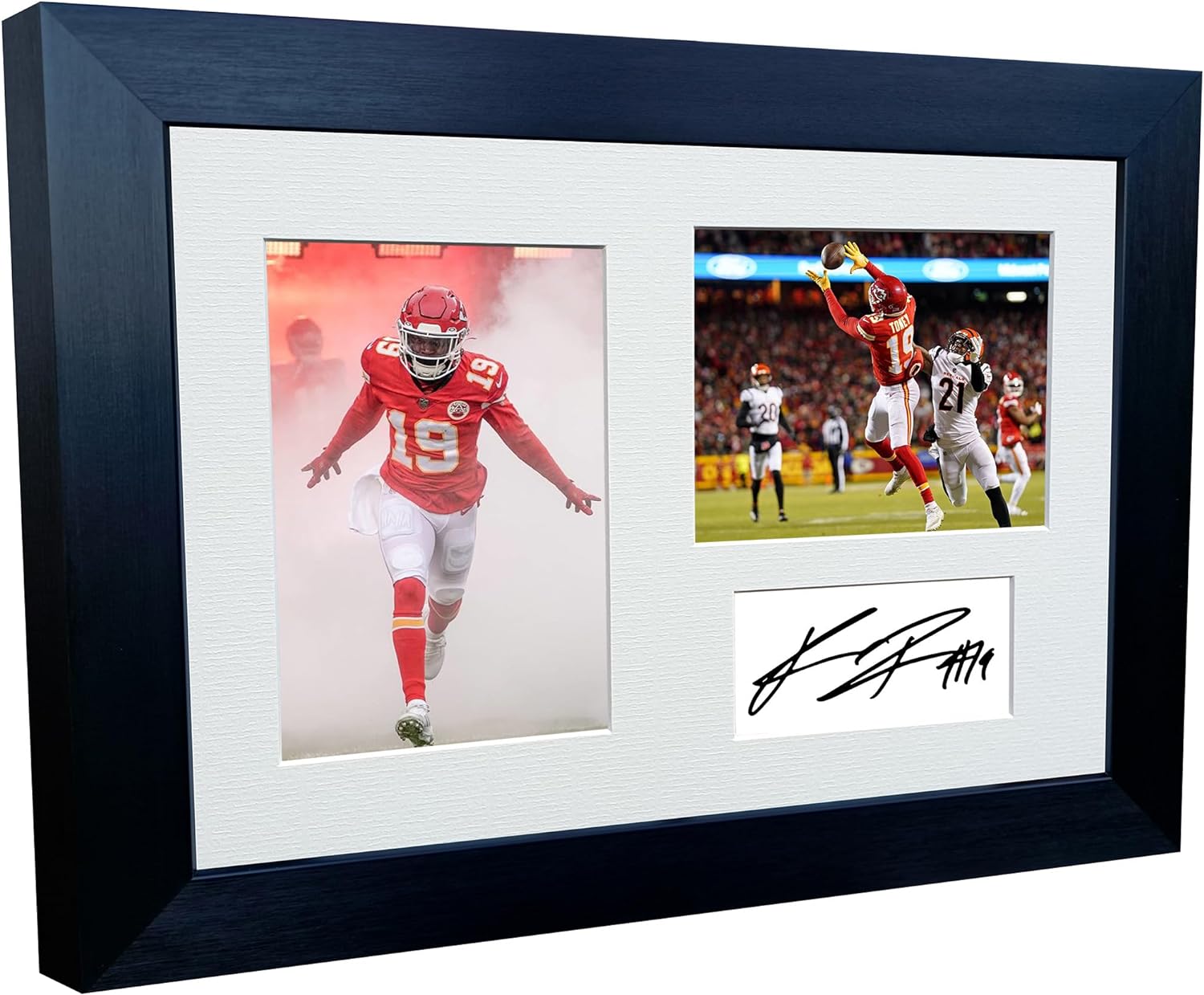 Kitbags & Lockers 12x8 A4 Kadarius Toney Kansas City Chiefs American Football NFL Autographed Signed Photo Photograph Picture Frame Poster Gift