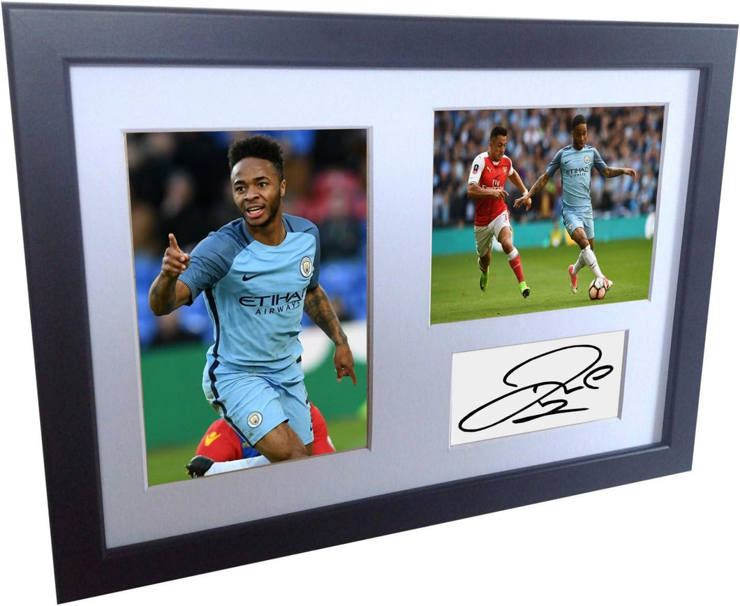 Kitbags & Lockers A4 Signed Raheem Sterling Manchester City Autographed Photo Photograph Picture Frame Gift 12x8