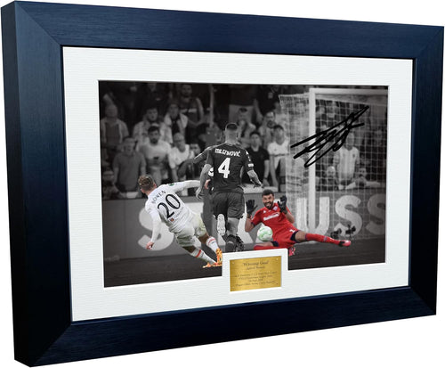 12x8 A4 Signed Jarrod Bowen West Ham United 2023 UEFA Europa Conference League final Winners Autographed Autograph Signature Picture Frame Photograph Photo Poster Football Soccer Gift