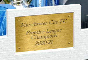 Large A3+ Print '2021 Premier League Champions' Manchester City FC Signed Sterling Guardiola Jesus Aguero Foden Kevin De Bruyne Gundogan Dias Autographed Photo Photograph Picture Frame Poster Gift