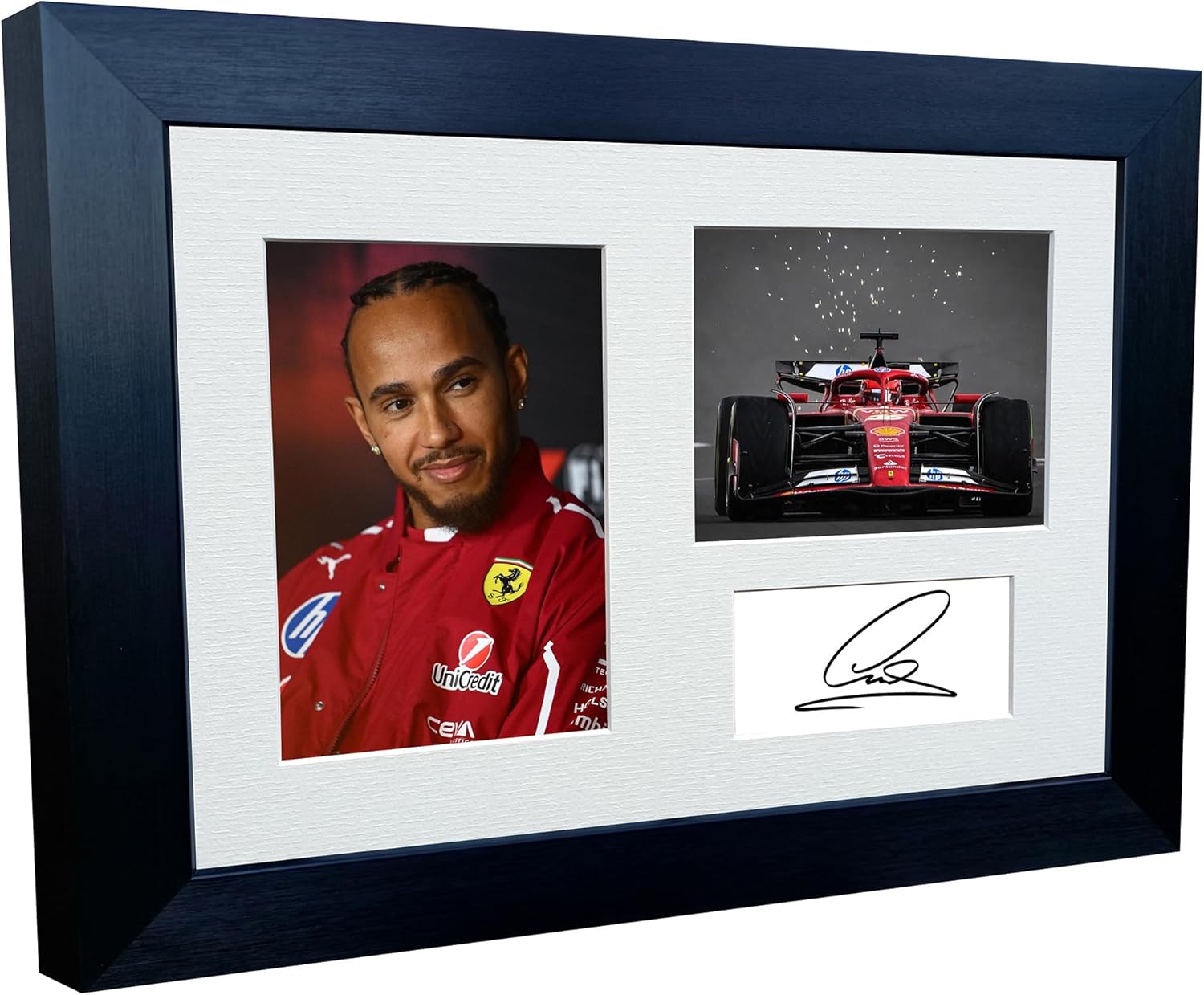Kitbags & Lockers 12x8 A4 2025 Lewis Hamilton Ferrari Autographed Signed Photo Photograph Picture Frame Racing Formula 1 F1 Poster Gift Triple