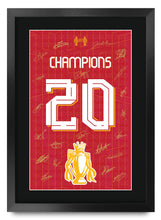 Load image into Gallery viewer, HWC Trading Liverpool 2025 Champions Gift Premier League Season 24-25 Winners Printed Memorabilia Signed Autograph Photograph Display for Football Fans and Supporters - A3 Framed
