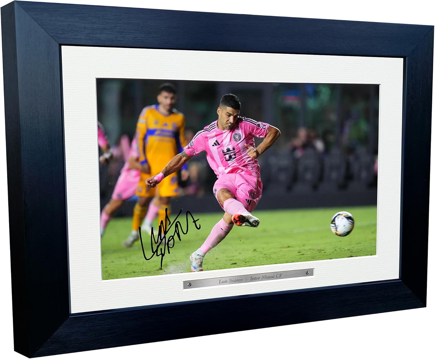 12x8 A4 Signed Luis Suarez Inter Miami Autographed Signature Photo Photograph Picture Frame Football Soccer Poster Gift