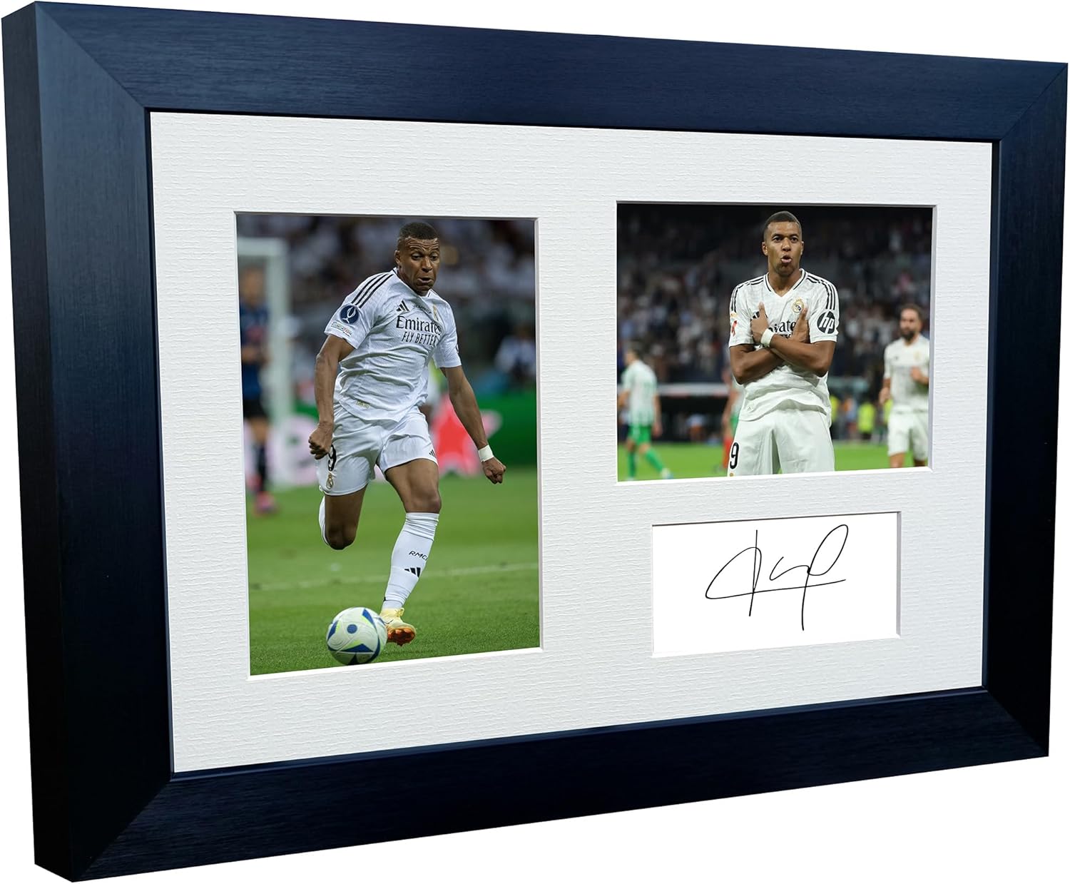 12x8 A4 Signed Kylian Mbappe Real Madrid Autographed Autograph Signature Picture Frame Photograph Photo Poster Football Soccer Gift