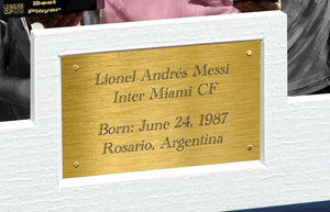 12x8 A4 Lionel Messi Celebration Inter Miami CF Signed Autographed Signed Photograph Picture Frame Football Soccer Poster Gift