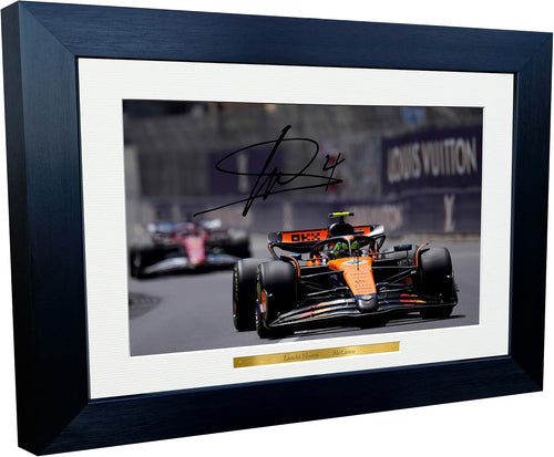 Kitbags & Lockers 12x8 A4 Lando Norris Grand Prix McLaren Car Autographed Signed Signature Photo Photograph Picture Frame Racing Formula 1 F1 Poster Gift 3