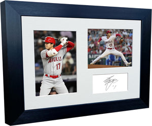 Kitbags & Lockers 12x8 A4 Shohei Ohtani Los Angeles Angels Major League Baseball Autographed Signed Photo Photograph Picture Frame Poster Gift