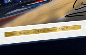 Kitbags & Lockers 12x8 A4 2024 Lewis Hamilton Mercedes AMG Petronas F1 Team Autographed Signed Photo Photograph Picture Frame Racing Formula 1 F1 Poster Gift