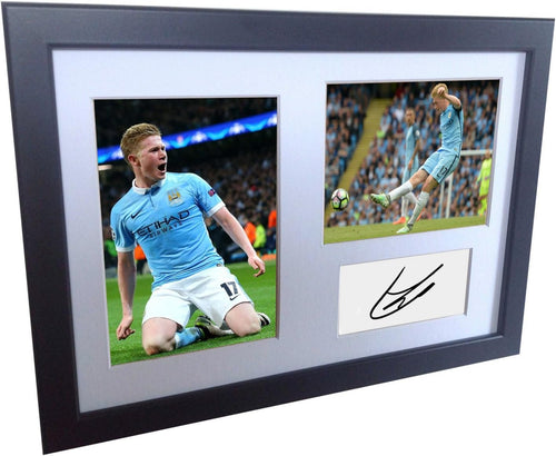 Kitbags & Lockers Signed Kevin De Bruyne Manchester City Autographed Photo Photograph Picture Frame Print A4