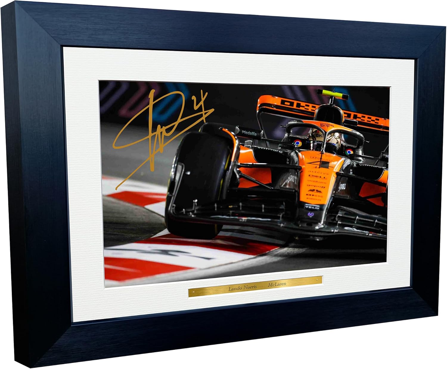 Kitbags & Lockers 12x8 A4 Lando Norris Grand Prix McLaren Car Autographed Signed Signature Photo Photograph Picture Frame Racing Formula 1 F1 Poster Gift 5