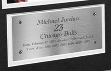 Load image into Gallery viewer, Kitbags &amp; Lockers Michael Jordan GOAT Black or White Mount Chicago Bulls 23 Signed Autographed Photo Photograph Picture Frame Basketball Poster Gift (Black Mount)