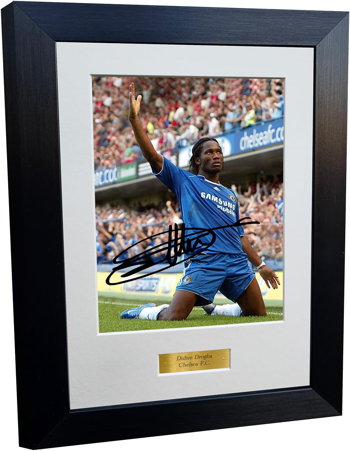 12x8 A4 Didier Drogba Chelsea Autographed Autograph Signed Signature Photograph Photo Picture Frame Football Soccer Poster Gift 8x6