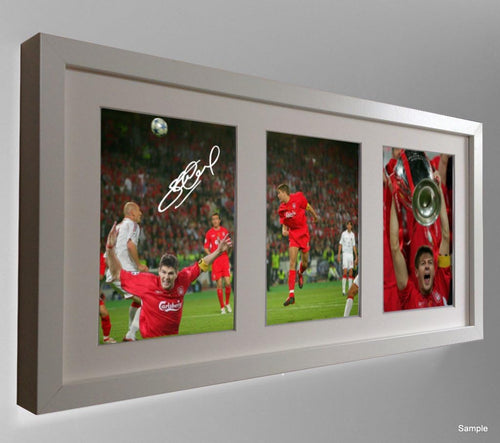 Kitbags & Lockers Signed Autograph Steven Gerrard Liverpool European Istanbul Goal Photo Picture