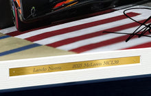 Load image into Gallery viewer, Kitbags &amp; Lockers TWIN PACK 12x8 A4 Lando Norris Oscar Piastri 2025 McLaren MCL39 Car Autographed Signed Signature Photo Photograph Picture Frame Racing Formula 1 F1 Poster Gift