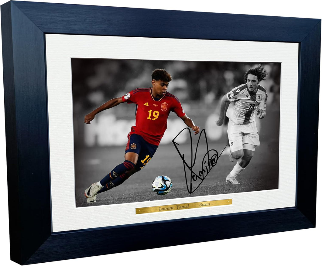 12x8 A4 Signed Lamine Yamal Spain Autographed Autograph Signed Signature Photograph Photo Picture Frame Football Soccer Poster Barcelona Gift 3