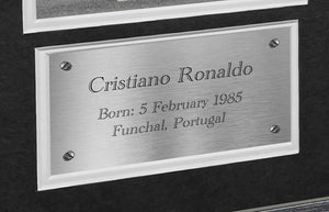 GOAT Black/White Mount Cristiano Ronaldo Lionel Messi Real Madrid Manchester Juventus Barcelona PSG Signed Autographed Photograph Picture Frame Football Soccer (Black Mount)