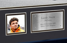 Load image into Gallery viewer, Kitbags &amp; Lockers Large A3+ Lando Norris Monaco Grand Prix Winner 2025 McLaren Car Autographed Signed Signature Photo Photograph Picture Frame Display Racing Formula 1 F1 Poster Gift (Black Mount)