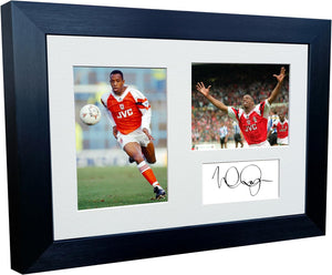 12x8 A4 Signed Ian Wright Arsenal Autographed Autograph Signed Signature Photograph Photo Picture Frame Football Soccer Poster Gift