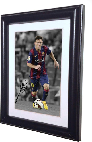 Signed Lionel Messi Barcelona Photo Photograph Picture Frame Autograph sml
