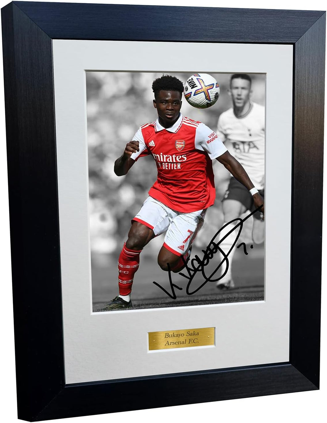 8x6 A4 Signed Bukayo Saka Arsenal Autographed Autograph Signed Signature Photograph Photo Picture Frame Football Soccer Poster Gift