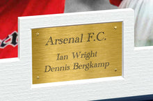 Load image into Gallery viewer, 12x8 A4 Signed Ian Wright Dennis Bergkamp Arsenal Autographed Autograph Signed Signature Photograph Photo Picture Frame Football Soccer Poster Gift BW