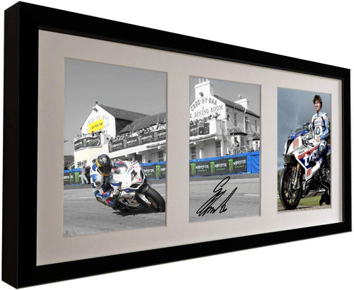 Signed Guy Martin Triple Isle Of Man TT 2014 Race Autographed Photo Picture Frame Photograph