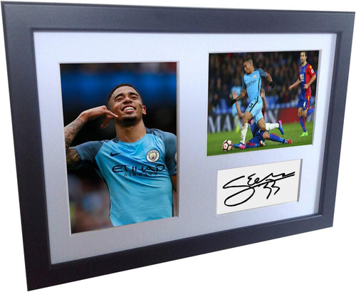 Kitbags & Lockers A4 Signed Gabriel Jesus Manchester City Autographed Photo Photograph Picture Frame Gift 12x8