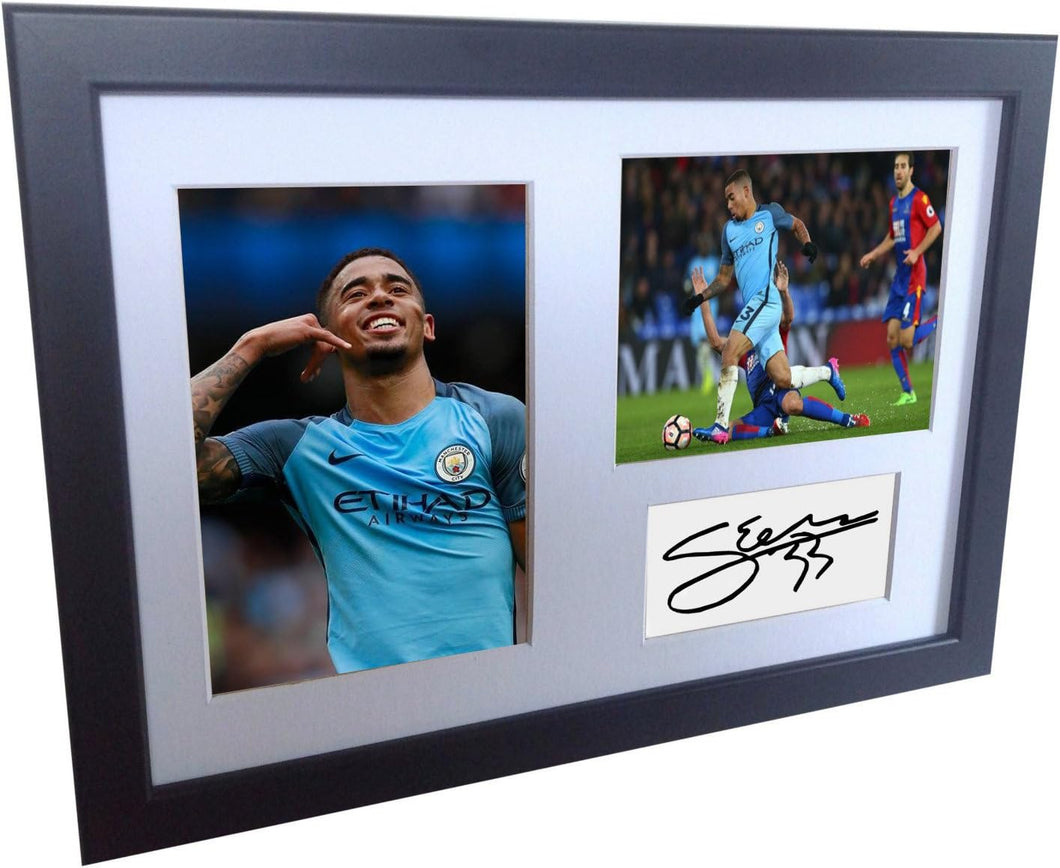 Kitbags & Lockers A4 Signed Gabriel Jesus Manchester City Autographed Photo Photograph Picture Frame Gift 12x8