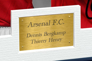 12x8 A4 Signed Dennis Bergkamp Thierry Henry Arsenal Autographed Autograph Signed Signature Photograph Photo Picture Frame Football Soccer Poster Gift BW