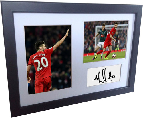 Kitbags & Lockers Signed Adam Lallana Liverpool Autographed Photo Photograph Picture Frame Print A4