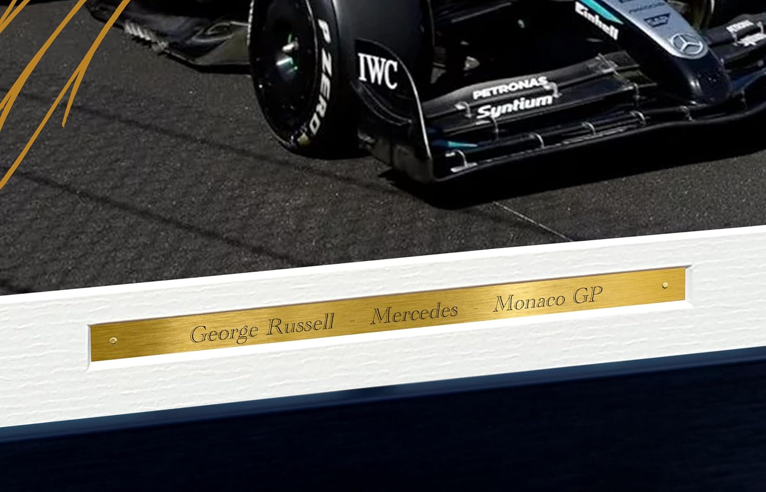 Kitbags & Lockers 12x8 A4 George Russell Monaco Grand Prix Mercedes AMG Petronas Car Autographed Signed Signature Photo Photograph Picture Frame Racing Formula 1 F1 Poster Gift 6