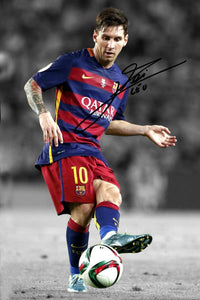 Kitbags & Lockers 2016 White Large Signed Lionel Messi Barcelona Photo Photograph Picture Frame Autographed 1