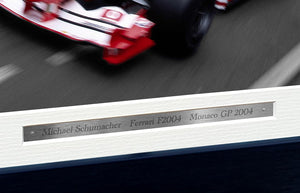 Kitbags & Lockers 12x8 A4 Michael Schumacher Monaco 2004 Grand Prix Ferrari F2004 Car Autographed Signed Signature Photo Photograph Picture Frame Racing Formula 1 F1 Poster Gift BW