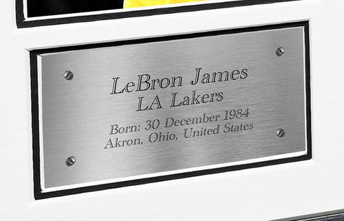 MVP Black or White LeBron James Los Angeles LA Lakers Signed Autographed Photo Photograph Picture Frame Basketball Poster Gift (Off White Mount)