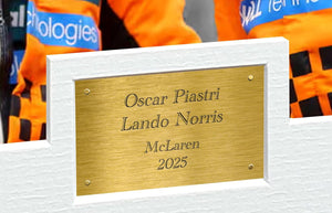 Kitbags & Lockers 12x8 A4 Oscar Piastri Lando Norris Grand Prix 2025 McLaren MCL39 Car Autographed Signed Signature Photo Photograph Picture Frame Racing Formula 1 F1 Poster Gift