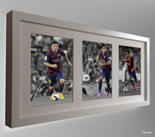 Kitbags & Lockers White Signed Messi Neymar Luis Suarez Barcelona Photo Picture Photograph Autographed