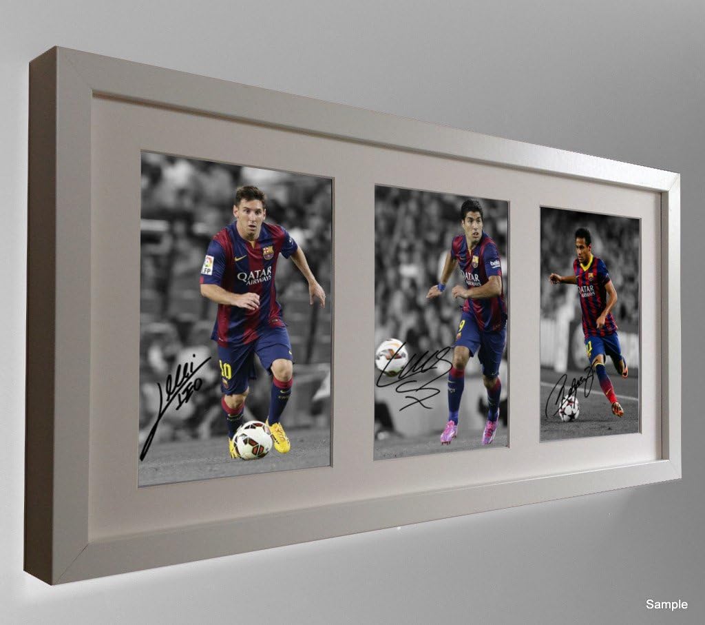 Kitbags & Lockers White Signed Messi Neymar Luis Suarez Barcelona Photo Picture Photograph Autographed