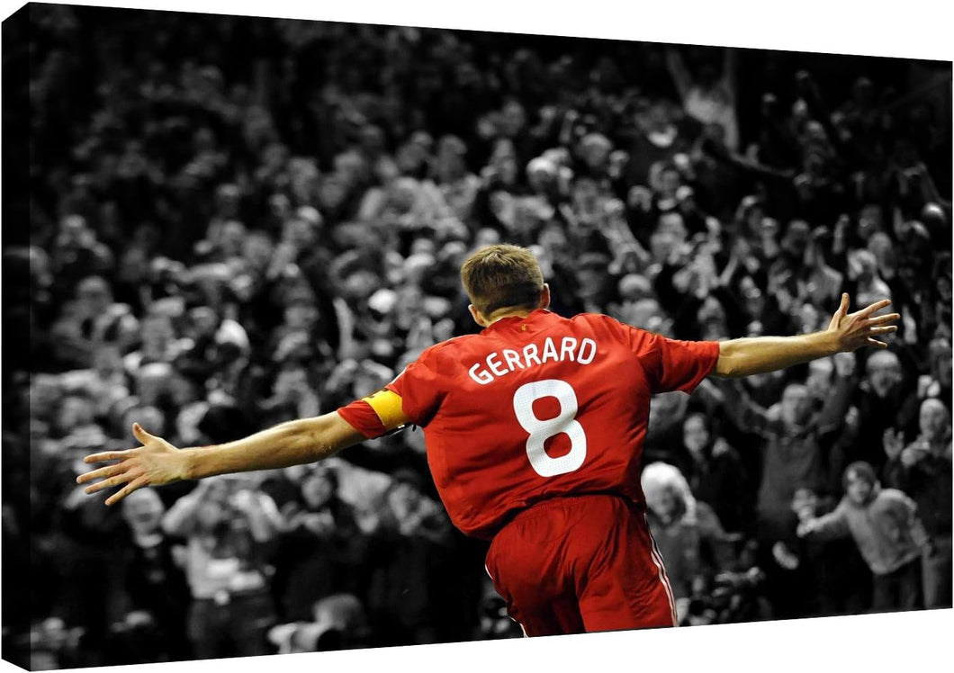 Canvas (9 Sizes in listing) Steven Gerrard Liverpool FC 