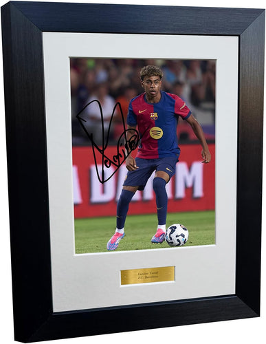 12x8 A4 Signed Lamine Yamal Barcelona Autographed Autograph Signed Signature Photograph Photo Picture Frame Football Soccer Poster Spain Gift 8