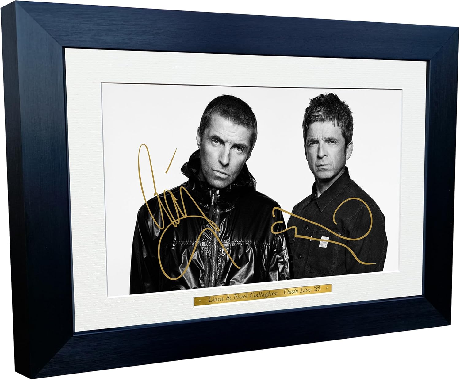 Kitbags & Lockers 12x8 A4 Liam Gallagher Noel Gallagher Oasis Live 25 2025 Music Popstar Indie Band Autographed Signed Photo Photograph Picture Frame Poster Gift 2