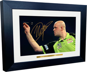 Kitbags & Lockers 12x8 A4 Signed Michael Van Gerwen Mighty Mike MVG Darts PDC WDF Autographed Autograph Signed Photograph Photo Picture Frame Poster Gift Throwing